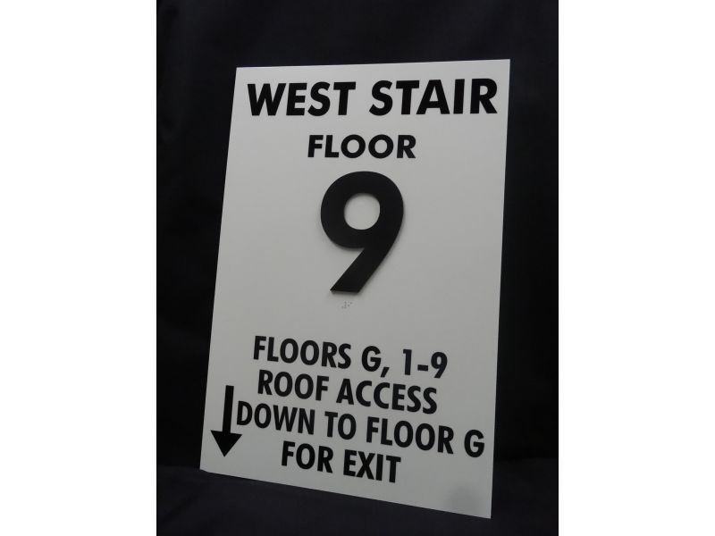 Floor Identification Signs that glow in the dark
